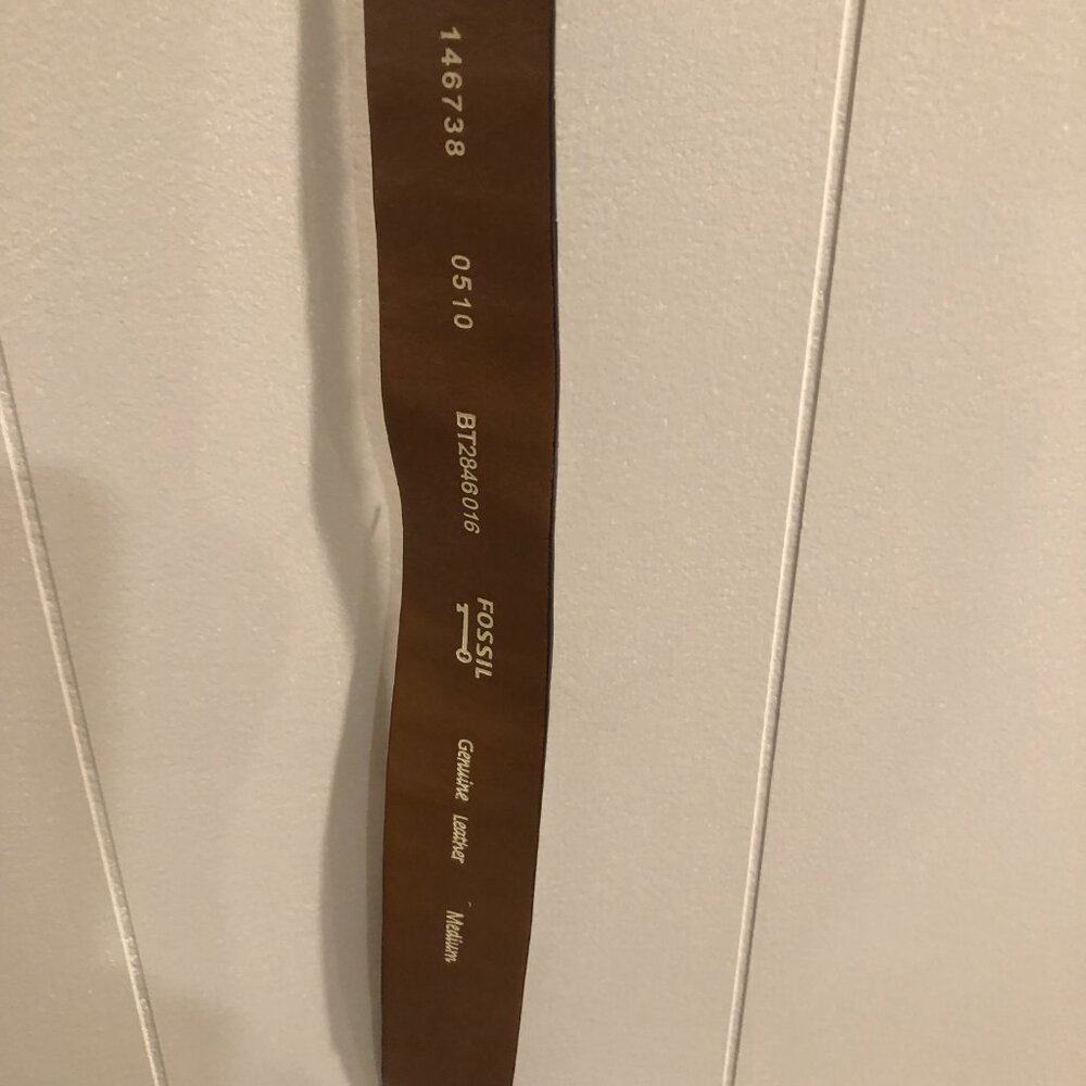 Fossil: Multicolor Patchwork Belt with Silver Buckle: Women’s Size Medium - Picture 4 of 7